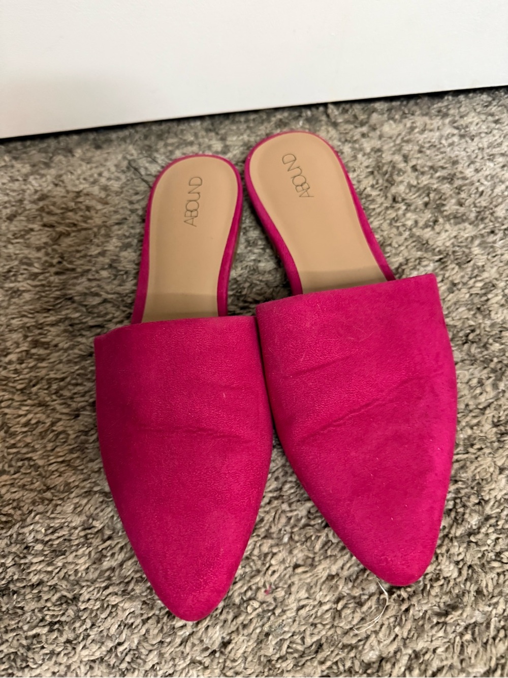 Abound Fuchsia Pointed-Toe Slip -On Mules